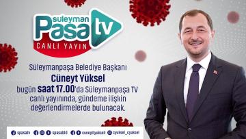 CÜNEYT YÜKSEL, SÜLEYMANPAŞA TV’DE HALKLA BULUŞIYOR…