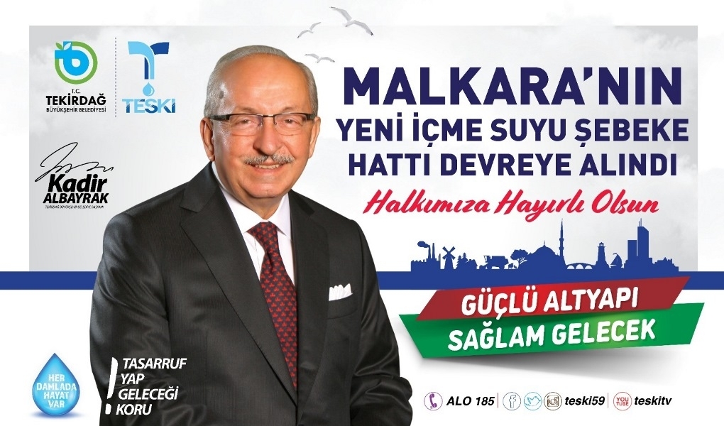MALKARA’NIN YENİ İÇME SUYU ŞEBEKE HATTI DEVREYE ALINDI