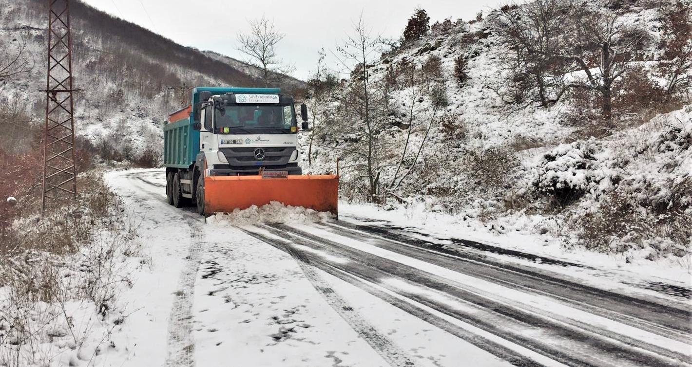 SÜLEYMANPAŞA BELEDİYESİ’NDEN KAR MESAİSİ