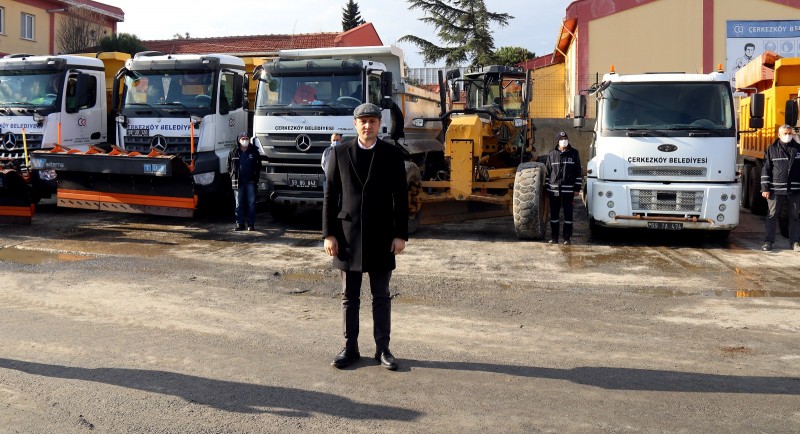 ÇERKEZKÖY KAR YAĞIŞI VE BUZLANMAYA KARŞI HAZIR
