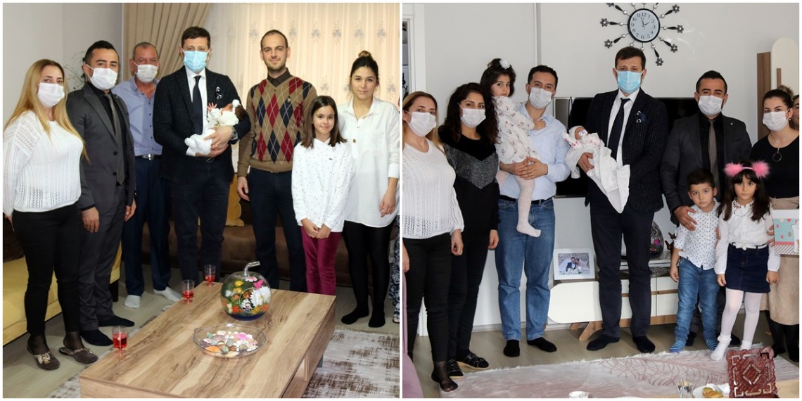 BAŞKAN AKAY’DAN ‘HOŞ GELDİN BEBEK’ ZİYARETLERİ