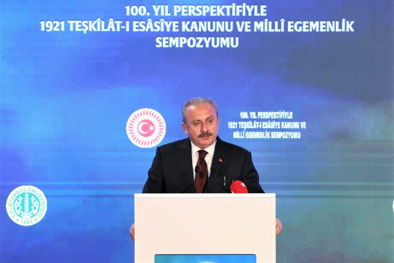 TBMM BAŞKANI ŞENTOP, “100. YIL PERSPEKTİFİYLE 1921 TEŞKİLAT-I ESASİYE KANUNU VE MİLLİ EGEMENLİK SEMPOZYUMU”NDA KONUŞTU