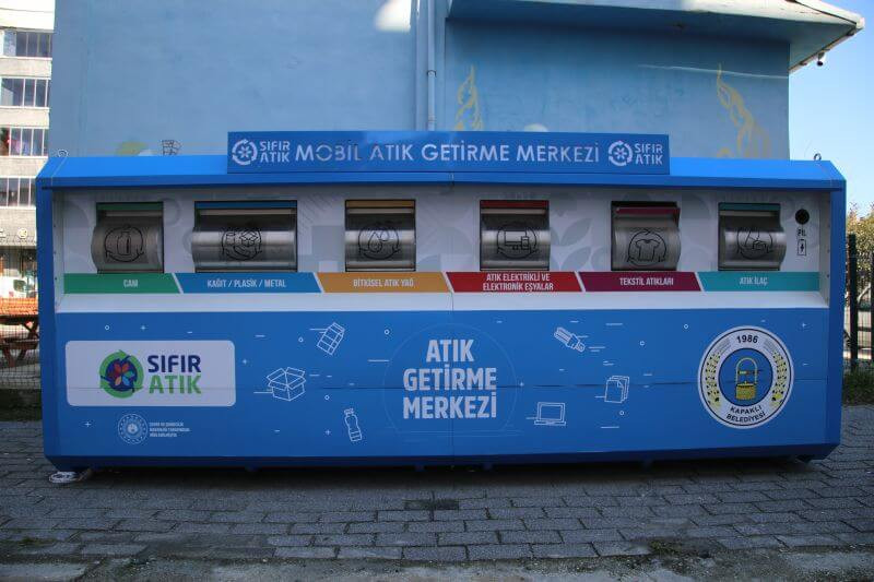 MOBİL ATIK GETİRME MERKEZİ ÜNİTELERİ YERLEŞTİRİLDİ