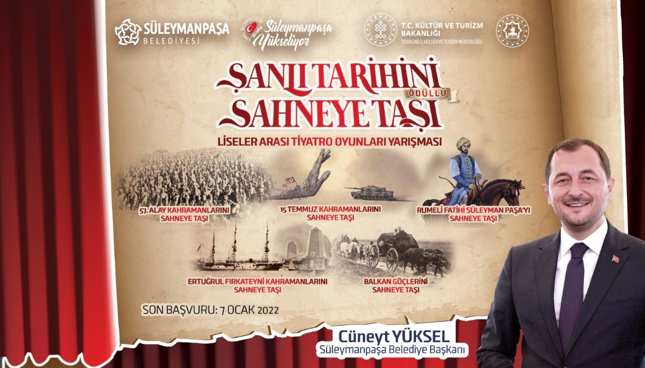 ”Şanlı Tarihini Sahneye Taşı” tiyatro yarışması için başvurular başladı