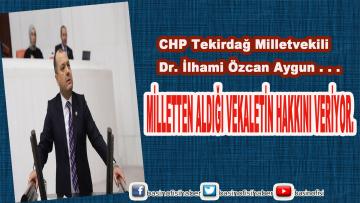 İlhami Özcan Aygun: “Tekirdağ’da kalitesiz yakıt kullanımı önlenecek mi?”