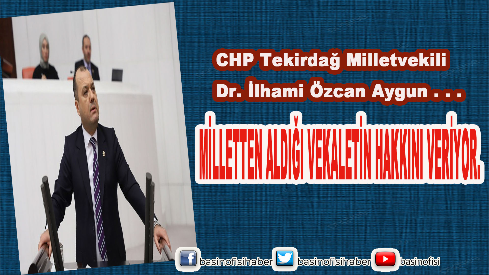 İlhami Özcan Aygun: “Tekirdağ’da kalitesiz yakıt kullanımı önlenecek mi?”