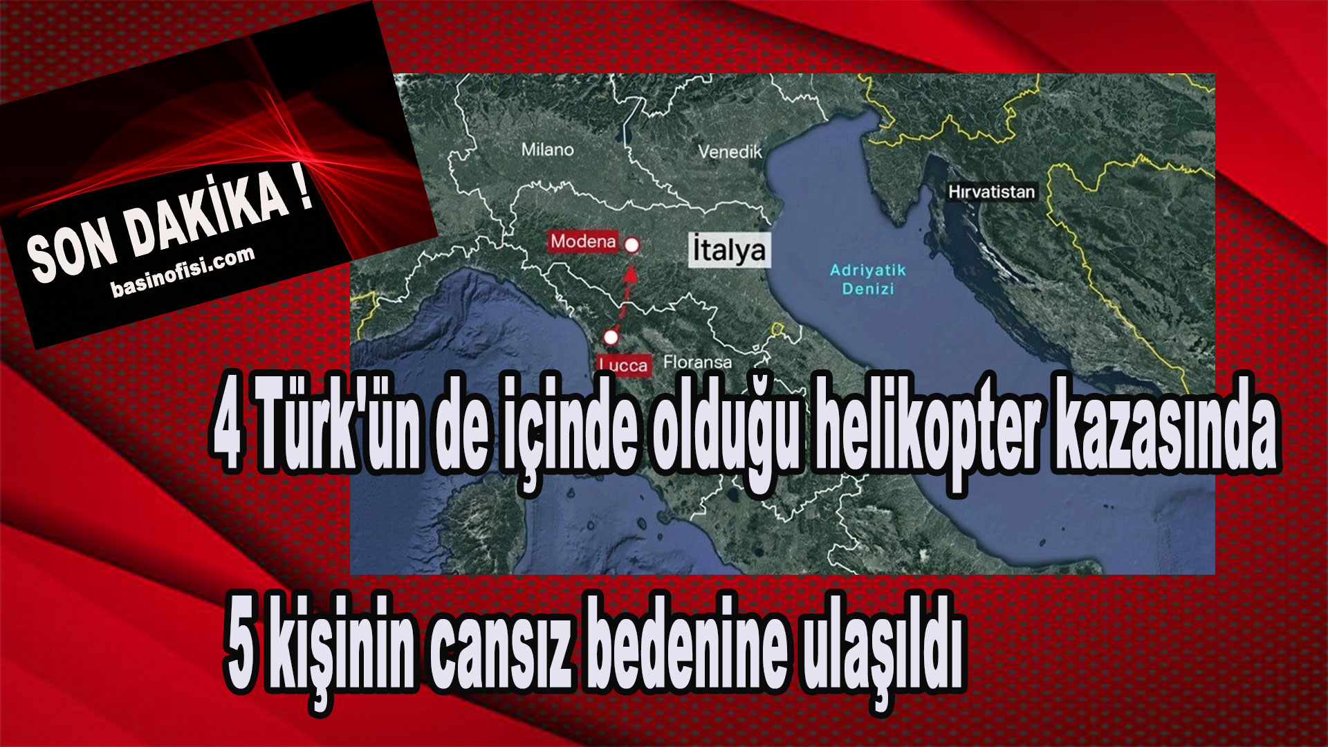 4 Türk’ün de içinde olduğu helikopter kazasında 5 kişinin cansız bedenine ulaşıldı