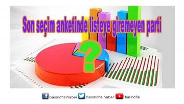 Son seçim anketinde o parti listede yok!