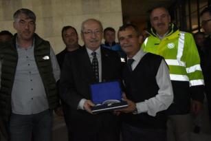 BAŞKAN ALBAYRAK SÜLEYMANPAŞA ŞEHİRLERARASI OTOBÜS TERMİNALİNDE İLK SEFERİ KARŞILADI