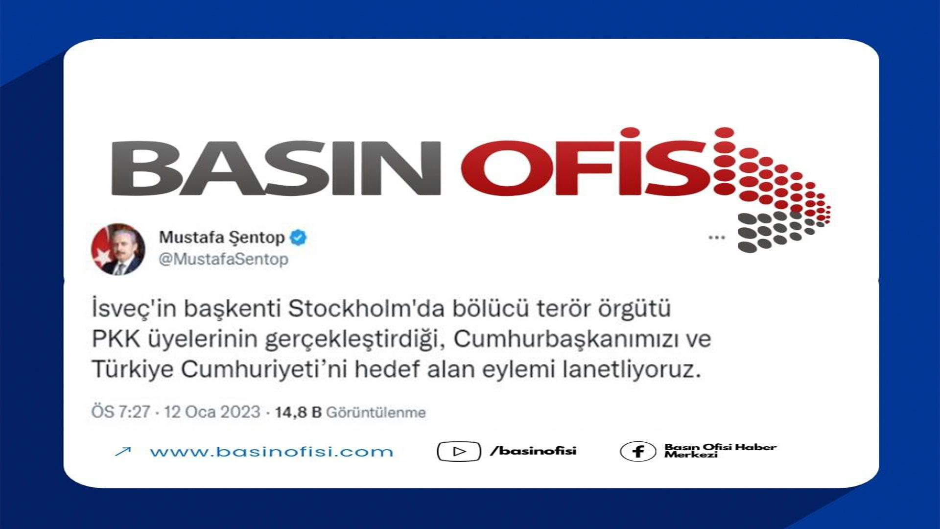 TBMM Başkanı Şentop, skandal olay sonrası İsveç Meclis Başkanı Norlen’in Türkiye’ye yapacağı ziyareti iptal etti